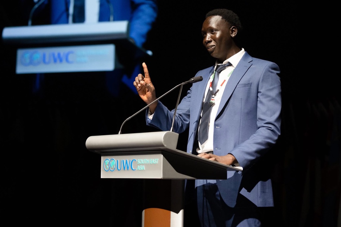 Deng Aguer Bul speaking at UWC South East Asia
